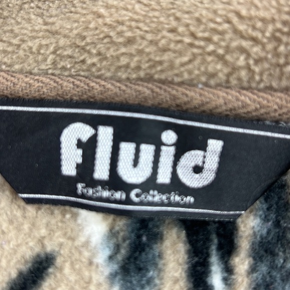 Fluid Fleece Wolf Graphic Full Zippered  Sweater size Medium - Picture 3 of 10